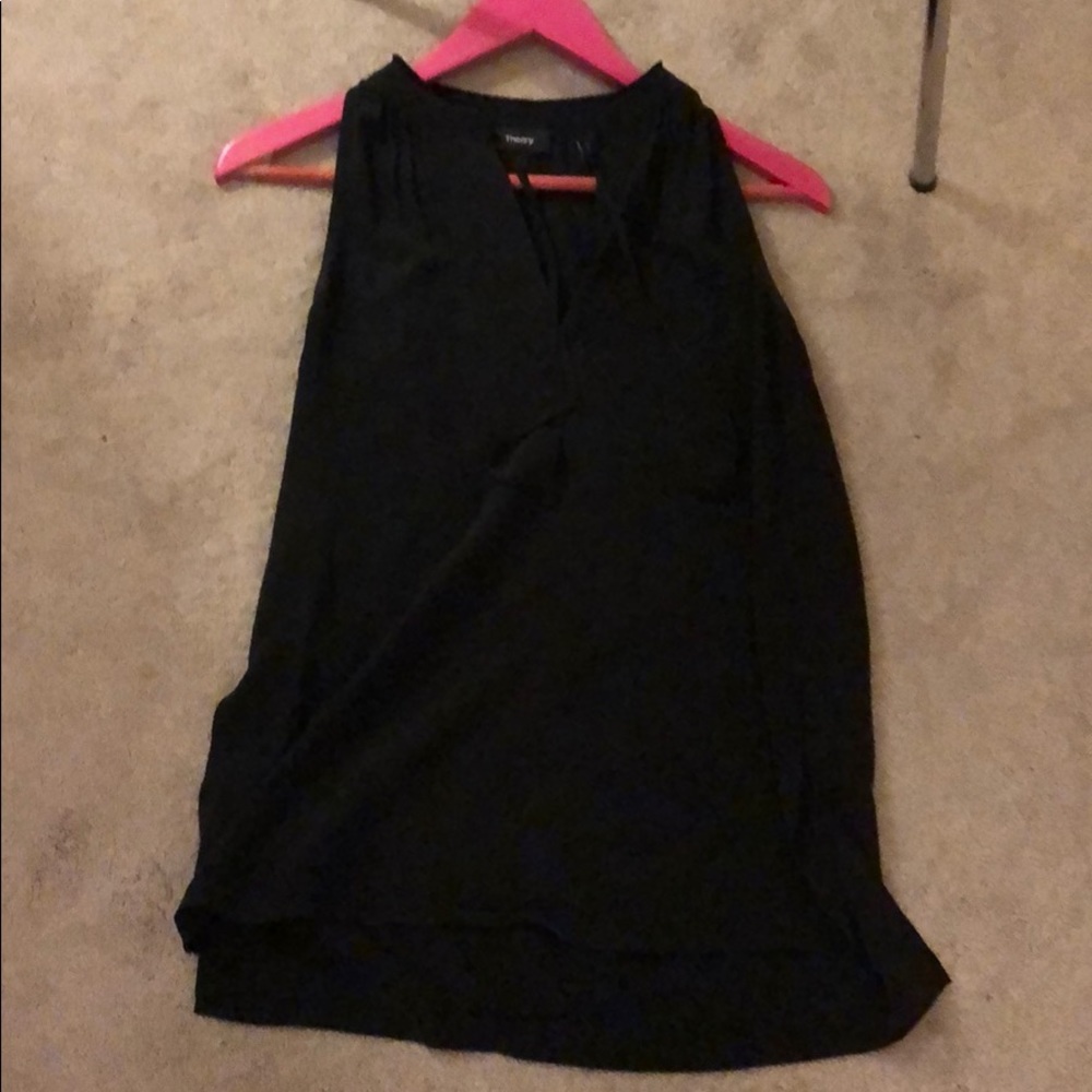 Theory P Tank Silk Black - worn once